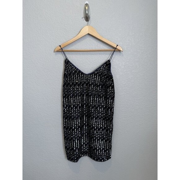 Wild Honey Sequin Spaghetti Party Cocktail Vegas Night Dress Small Homecoming - Picture 1 of 8